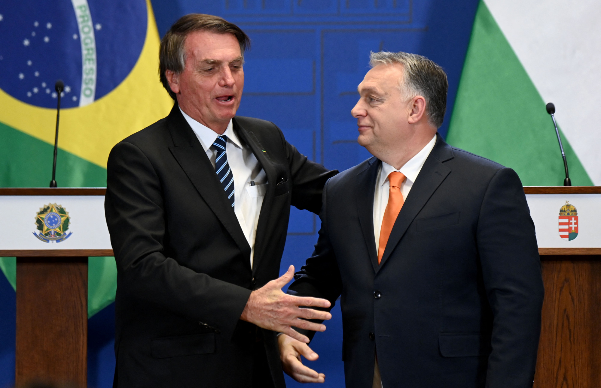 2022-ben Budapesten találkoztak. Bolsonaro azóta távozott a hatalomból.