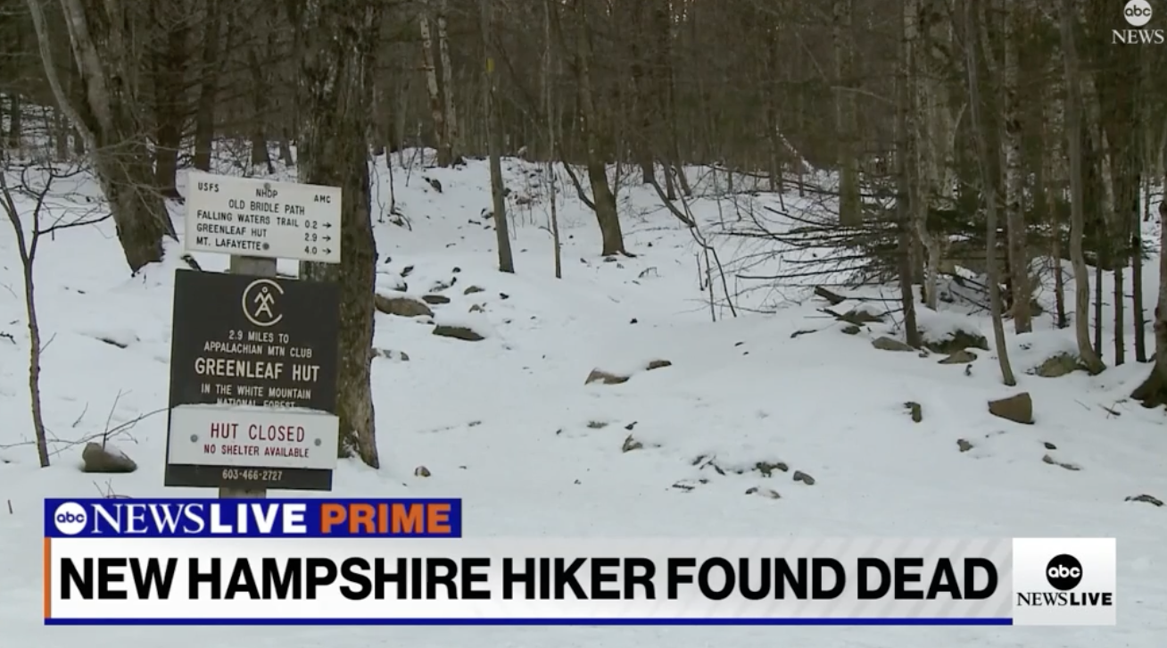 Megtalálták a vasárnap eltűnt túrázó holttestét New Hampshire-ben