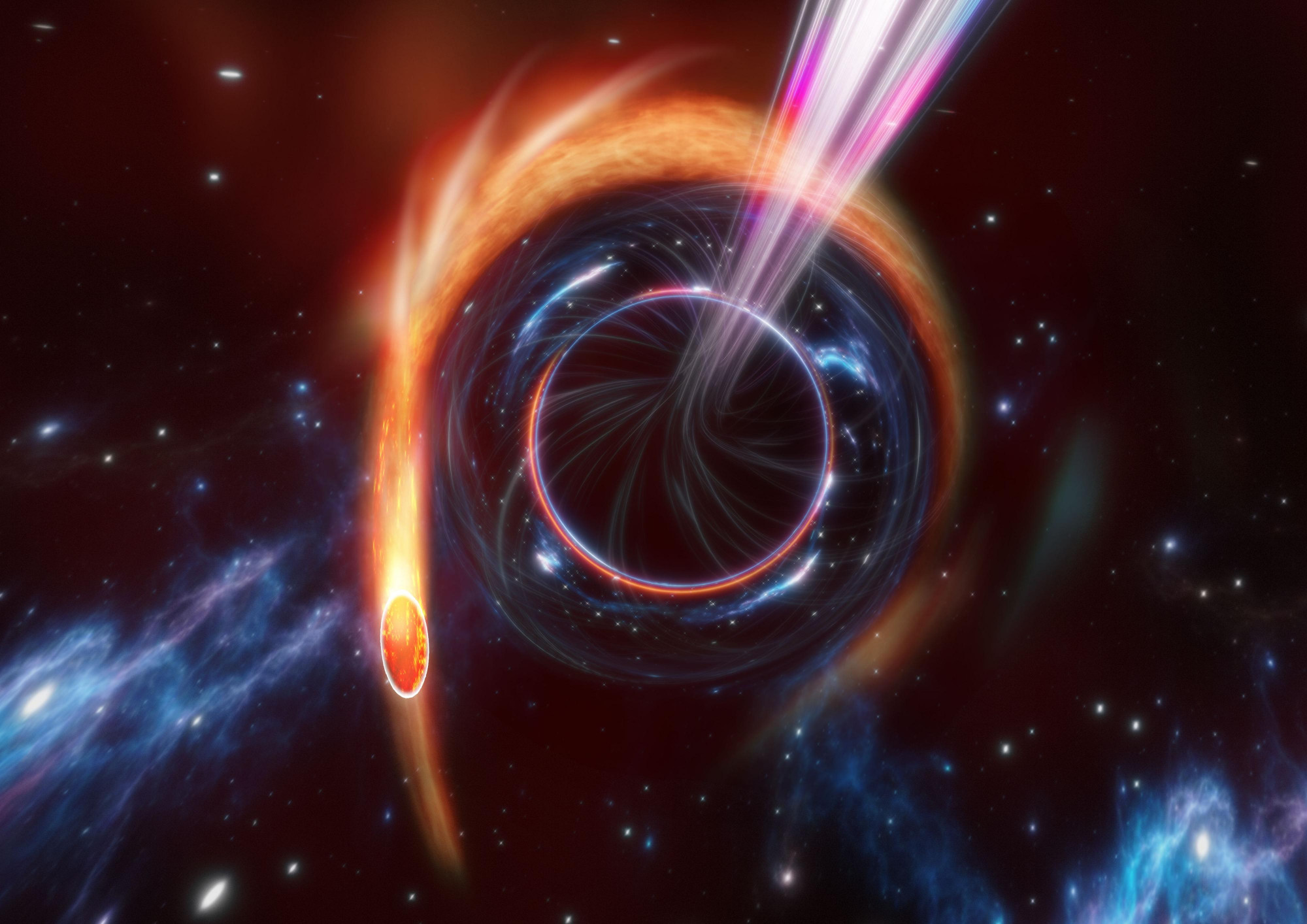 Egy mohó fekete lyuk szabályosan felfalt egy csillagot, és a drámát még a Földről is lehetett látni