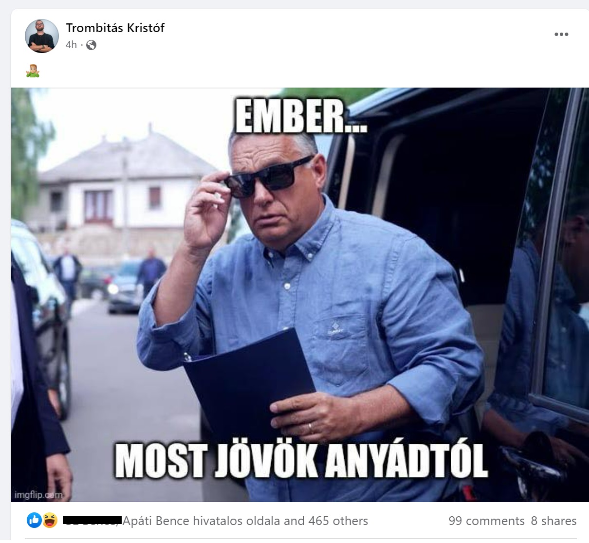 Zavarba ejtő mémet posztolt Orbánról az egyik megafonos