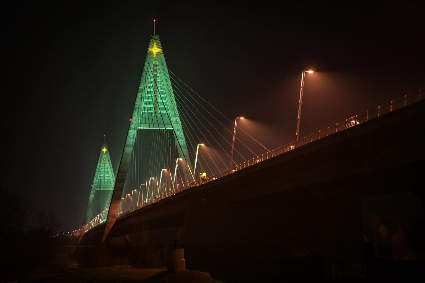 Az ország legnagyobb karácsonyfája: a Megyeri híd
