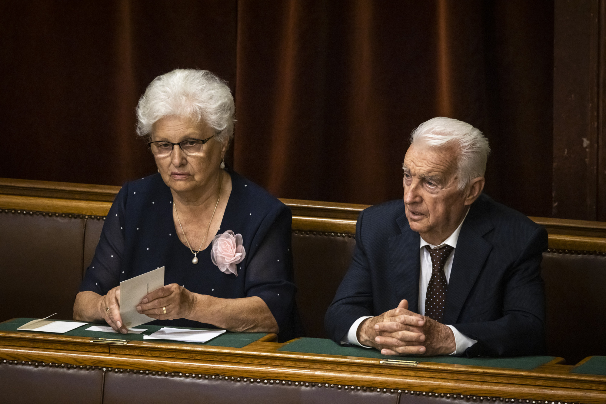 Orbán Győző és felesége a parlamentben 2022-ben.