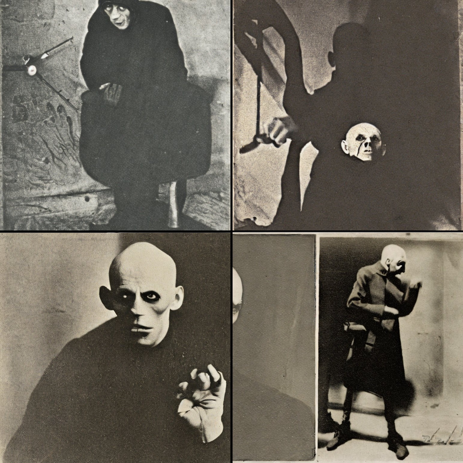Soviet version of Nosferatu, black&white, real life photo, 1922