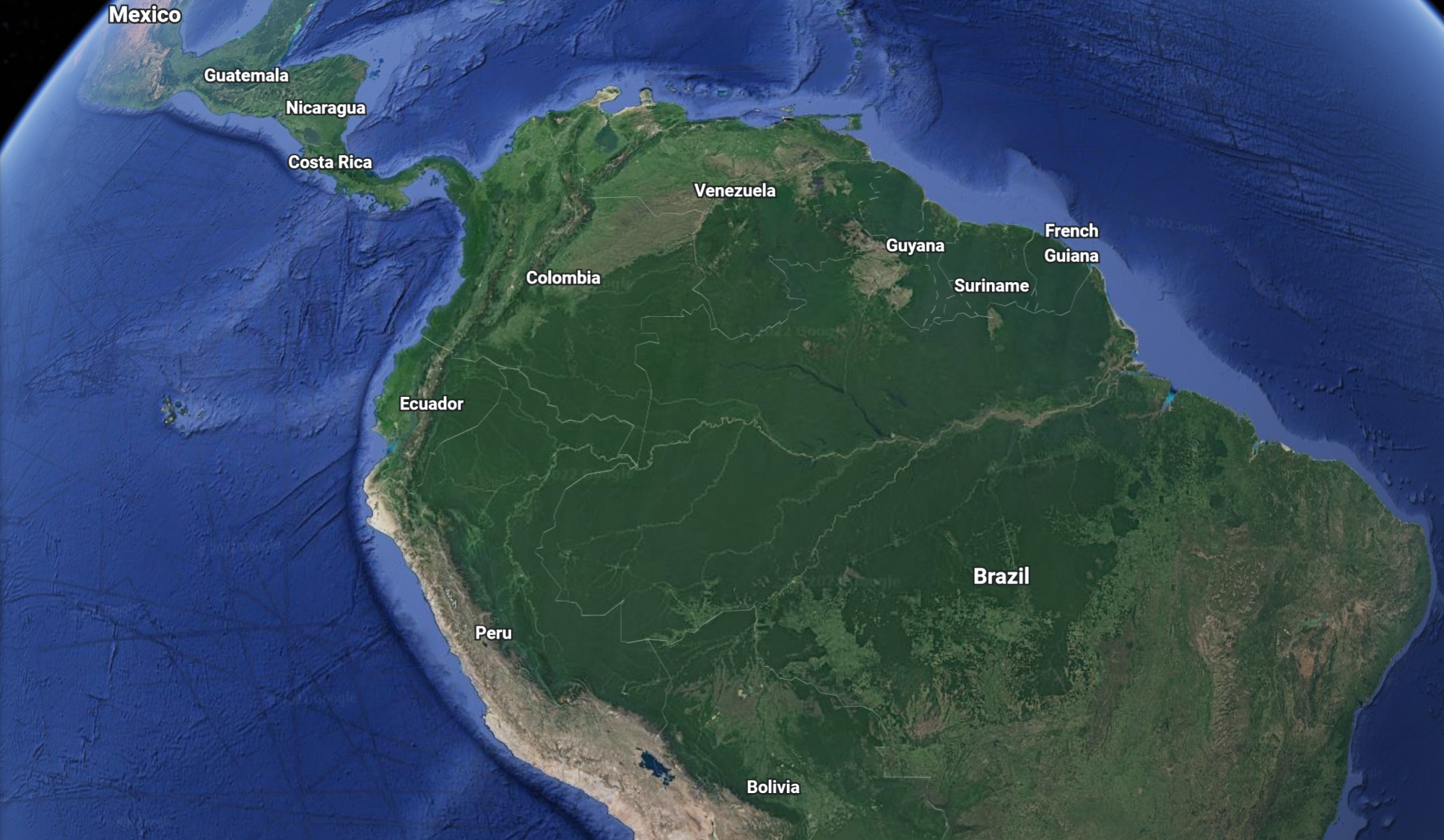 Az amazóniai esőerdő Dél-Amerika északi részén