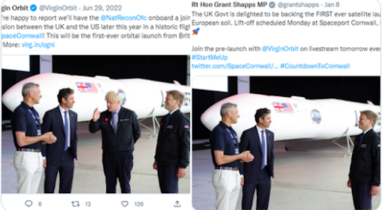 A brit miniszter olyan régi fotót posztolt ki, amiről egyszerűen leretusálták Boris Johnsont, aki korábban a főnöke volt