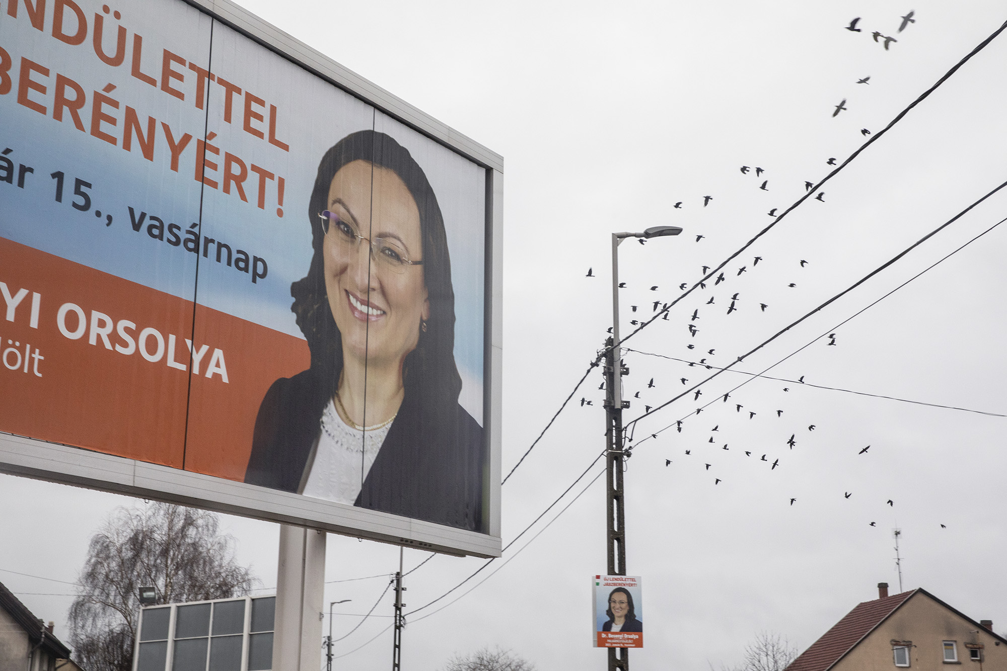 Besenyei Orsolya választási plakátja Jászberényben