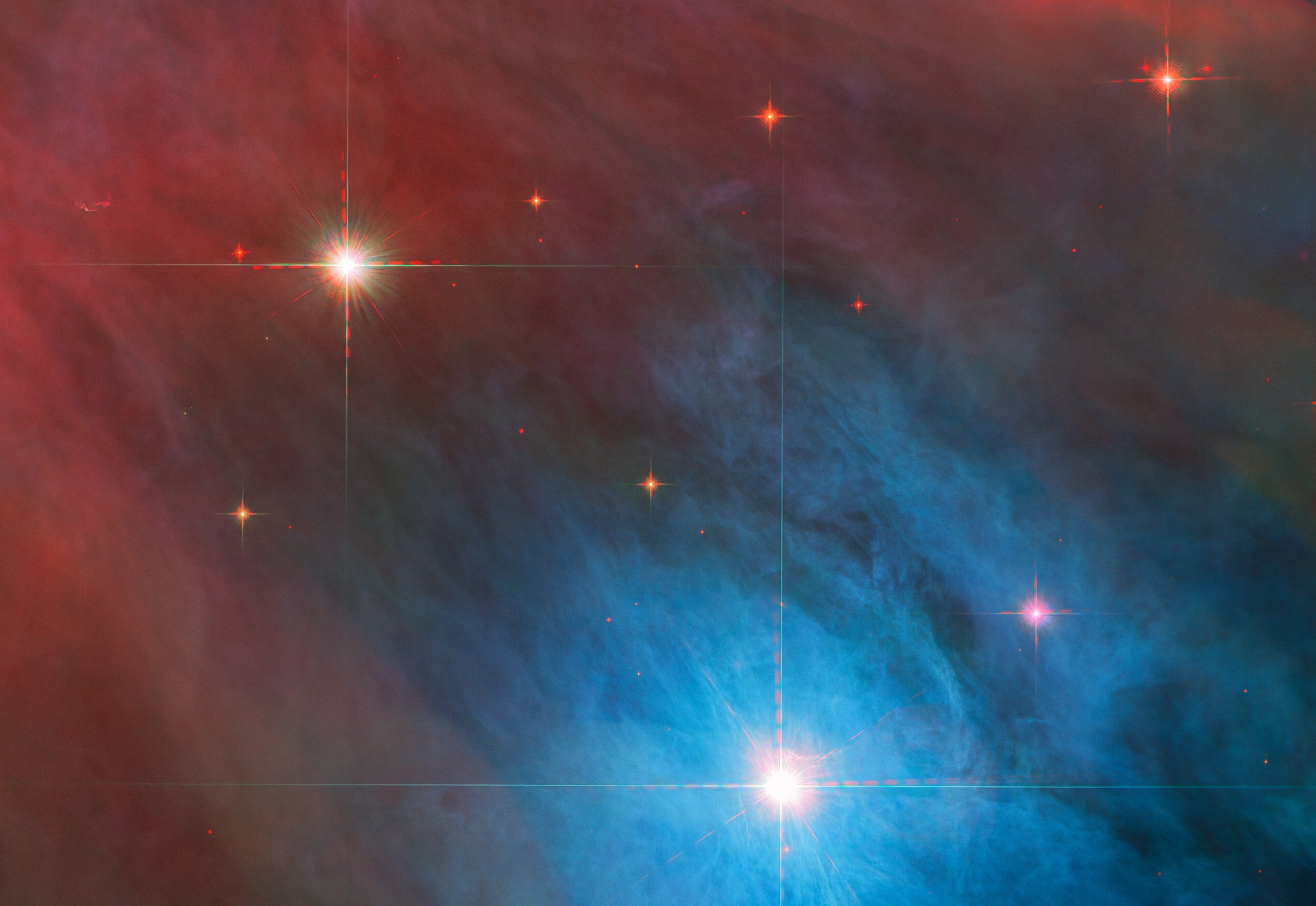 Lenyűgöző csillagpárost örökített meg a Hubble űrtávcső az Orion-ködben