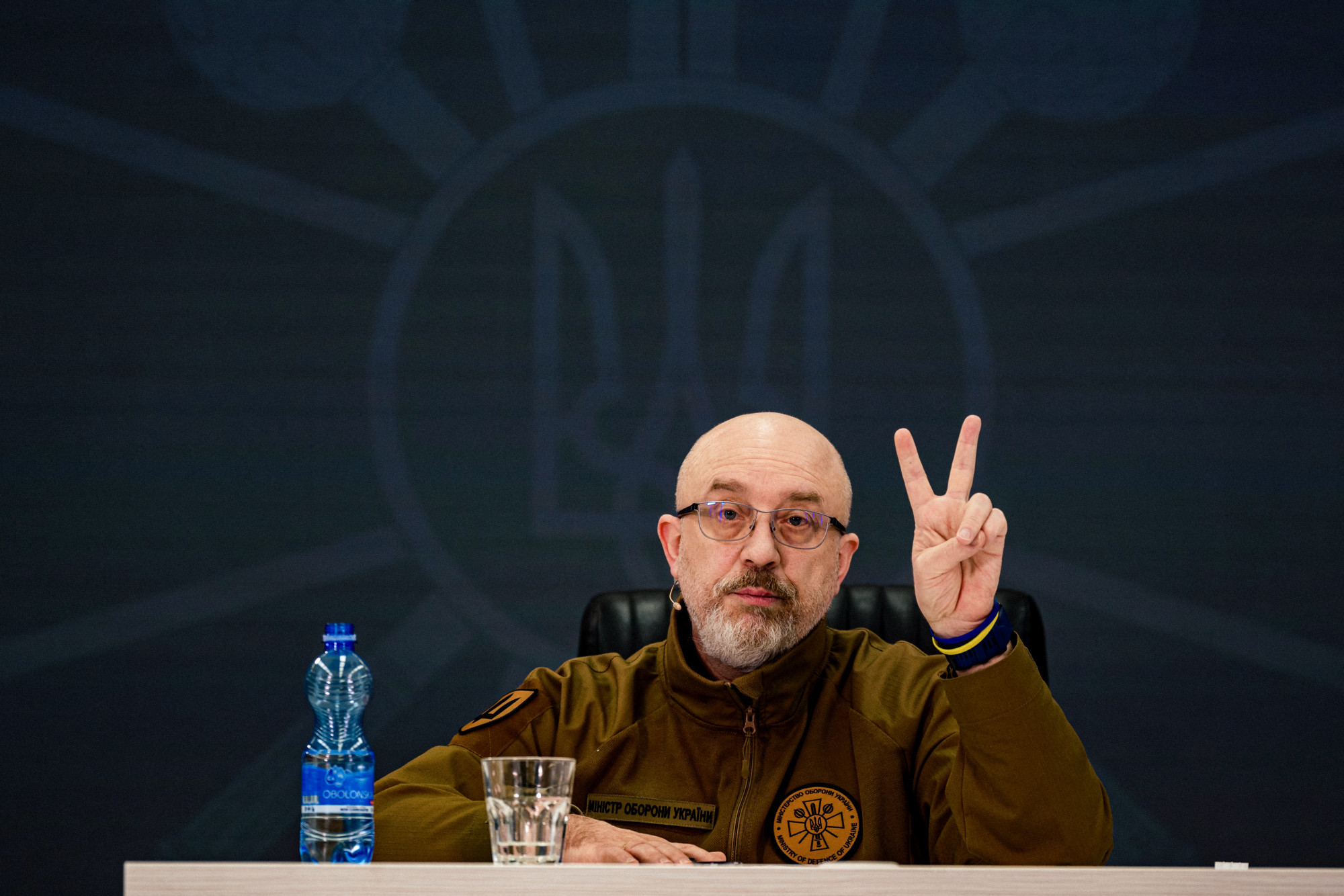 Olekszij Reznyikov egy február 5-i kijevi konferencián.