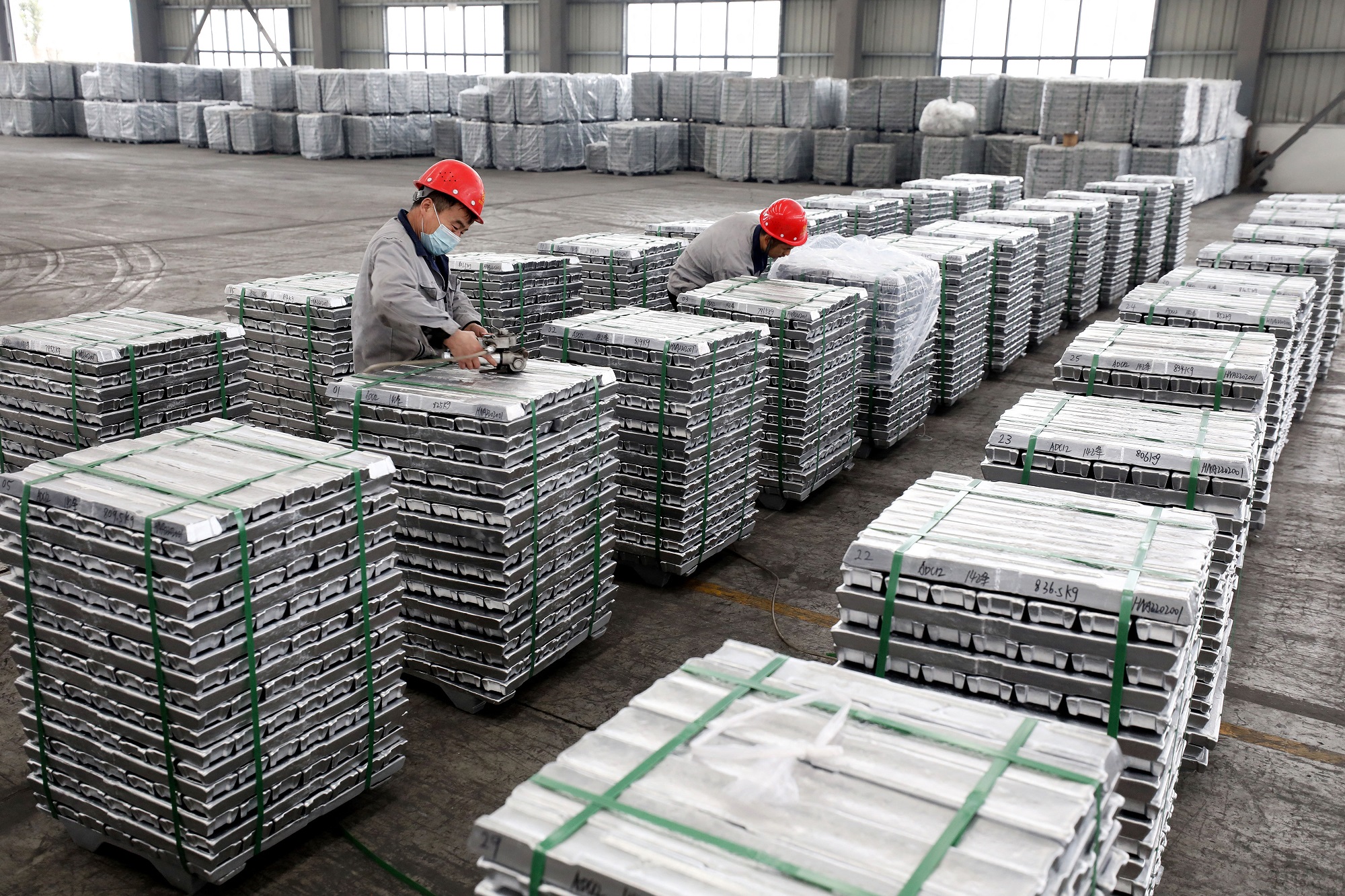 Alumíniumgyár Kínában 2022. február 9-én.
