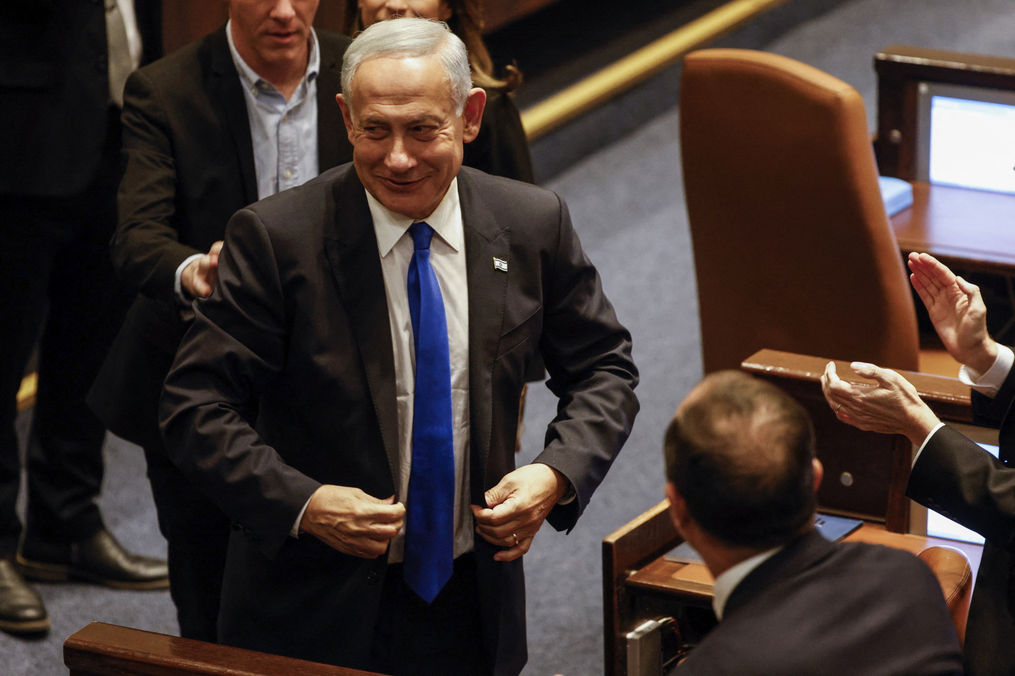 Benjamin Netanjahu legújabb kormányának megalkulásakor, 2022 december 29-én a Knesszetben