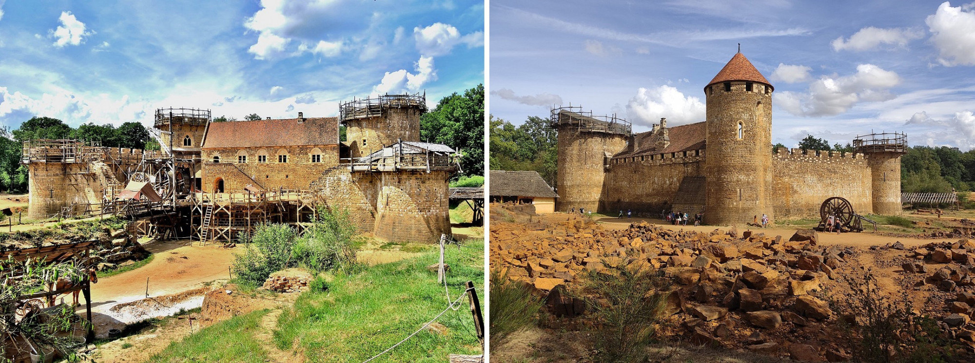 A vár állapota 2017-ben és 2020-ban