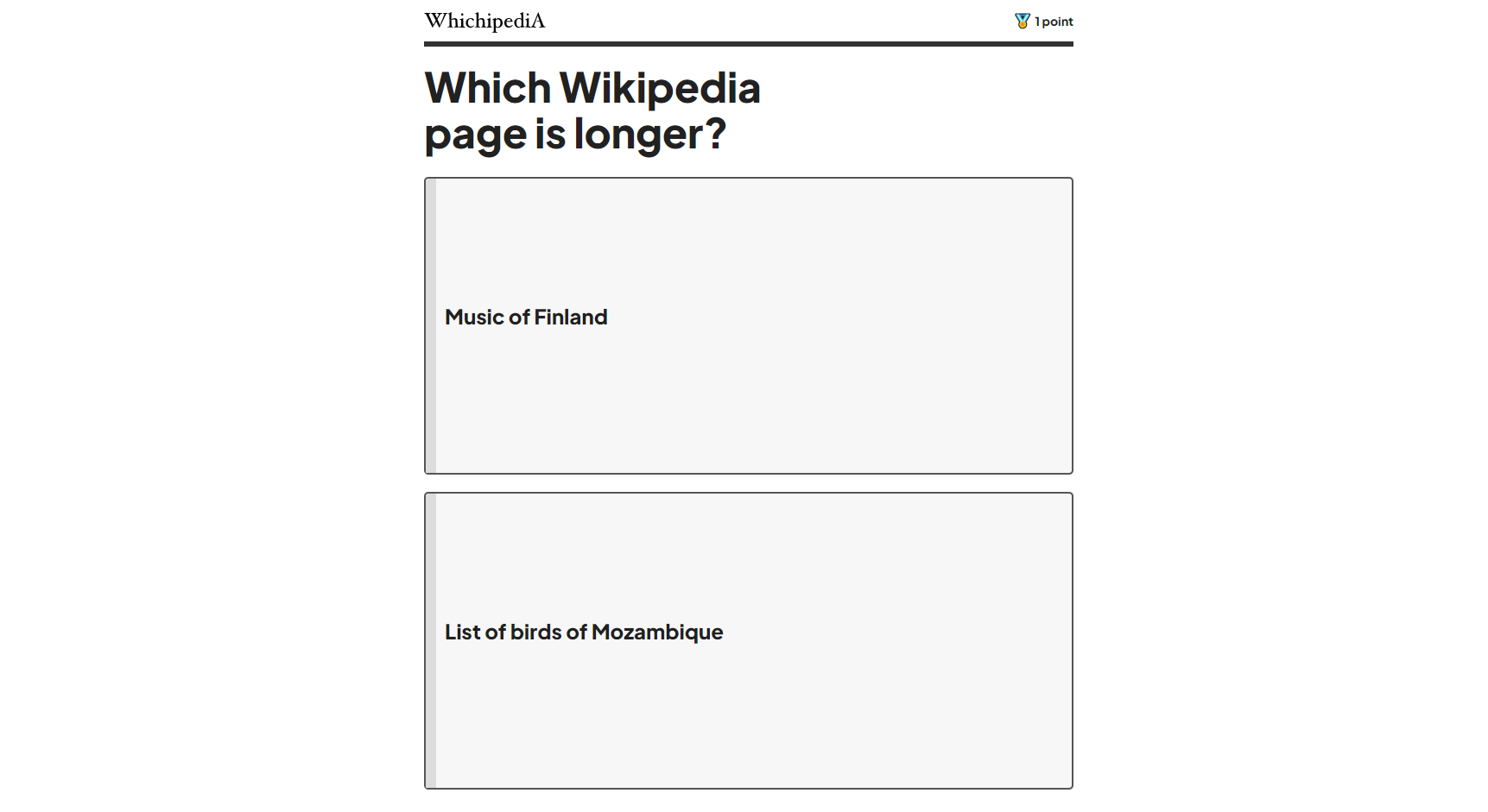 Játék: tippeld meg, melyik Wikipedia-szócikk a hosszabb