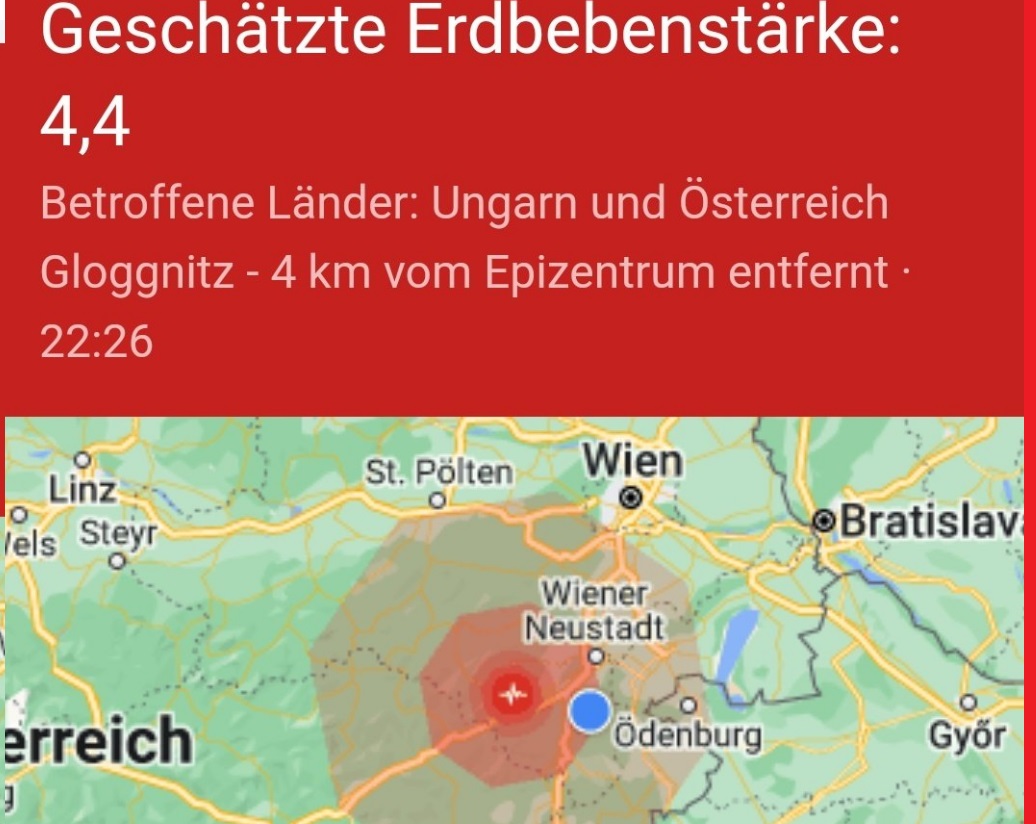 Sopronban is érezni lehetett az ausztriai földrengést