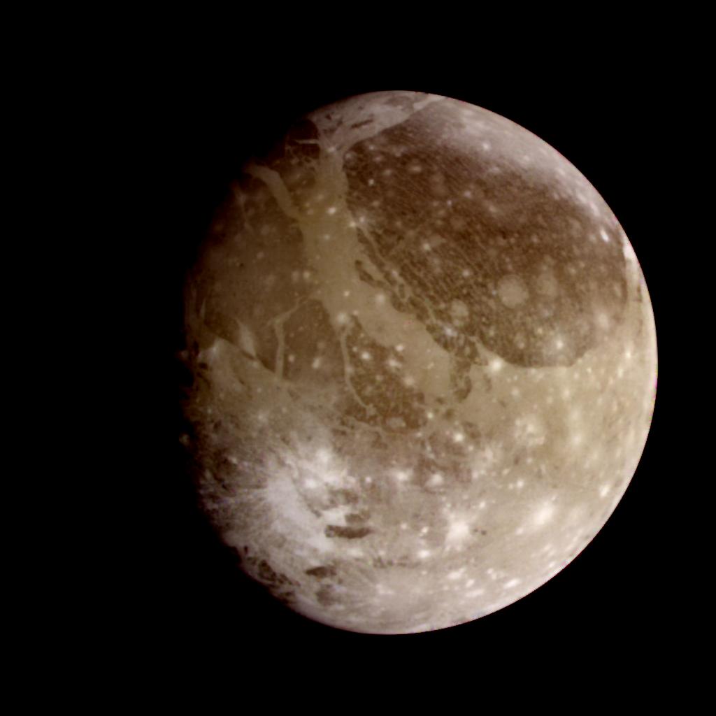 A Ganymedes a Galileo űrszonda felvételén
