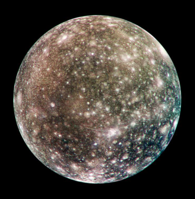 A Callisto a Galileo űrszonda felvételén