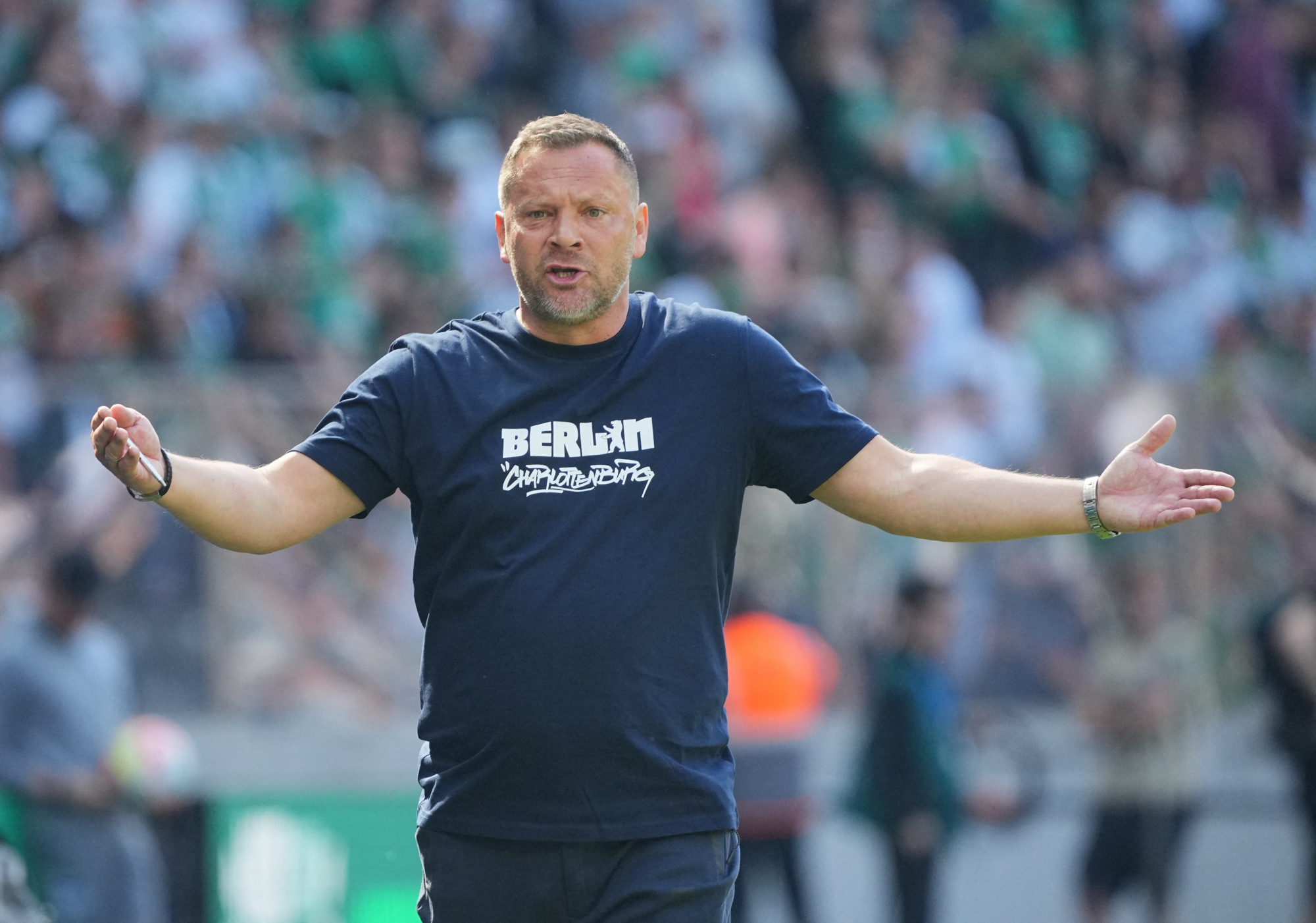 Dárdai Pál a Hertha-Bremen Bundesliga-meccsen 2023. április 22-én