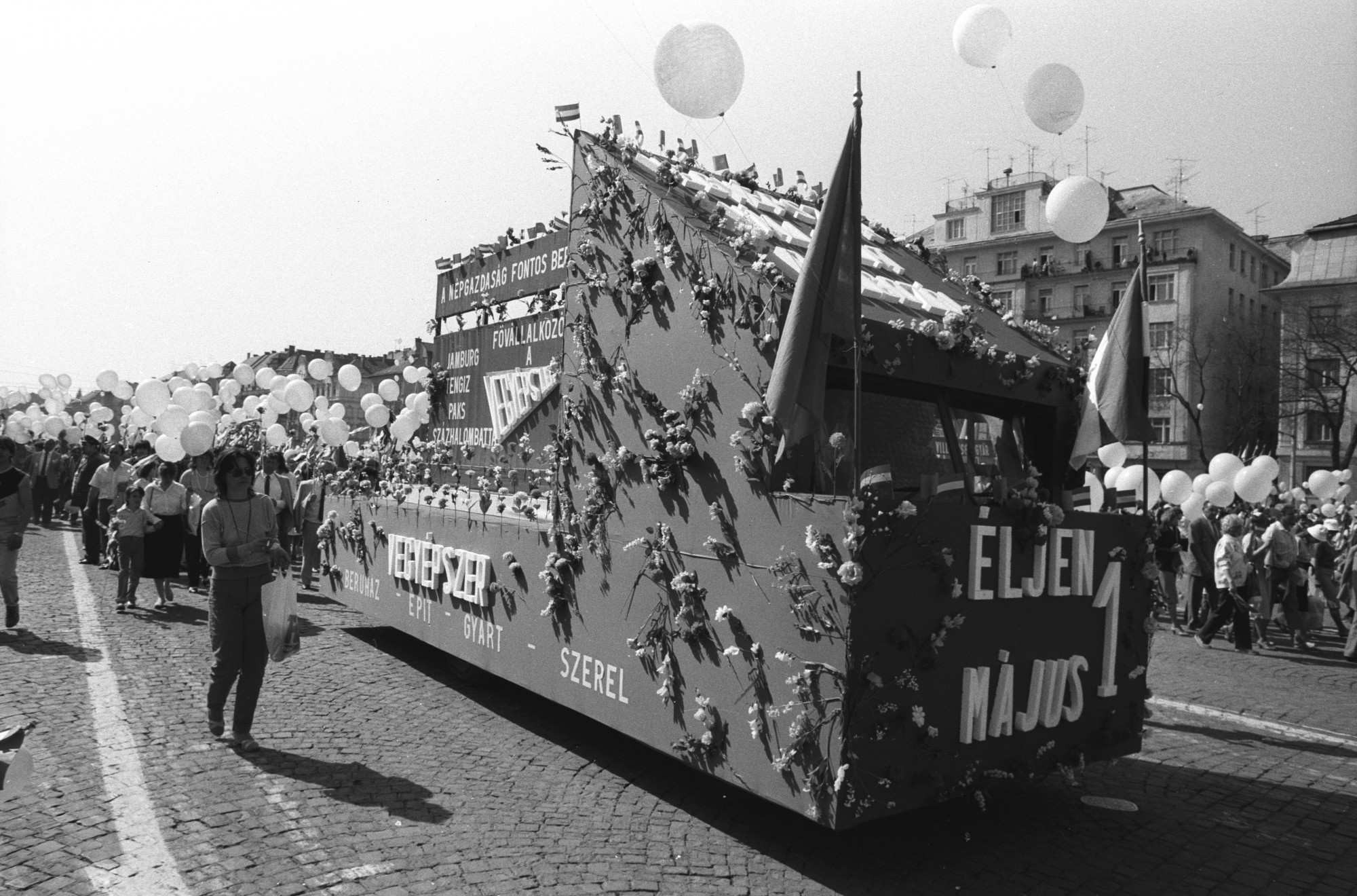 Május 1-jei felvonulás Budapesten 1986-ban