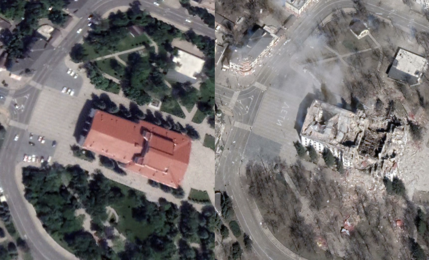 Romváros lett Mariupol a Google Earth-ön is
