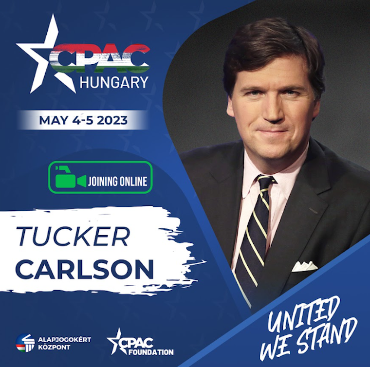 Orbán után a botrányai miatt nemrég kirúgott Tucker Carlson lesz a következő felszólaló a csütörtökön kezdődő budapesti CPAC-on