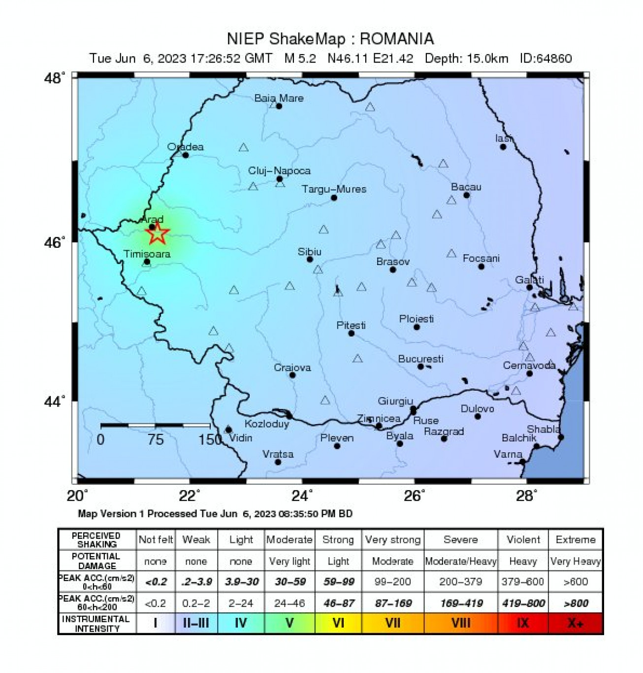 румыния землетрясение