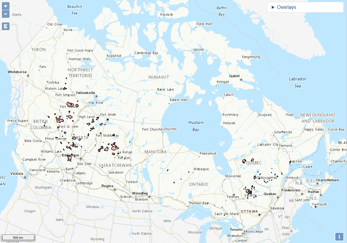 A kanadai erdőtüzek június 12-ei kiterjedése