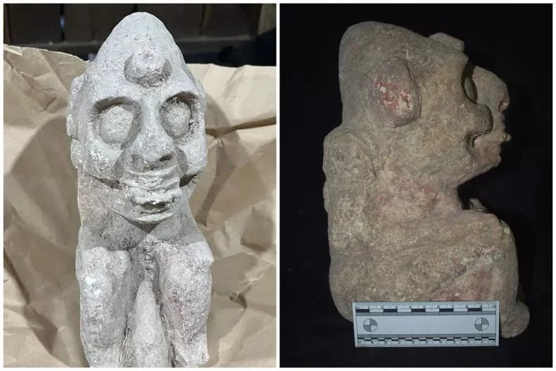 Maja halálisten szobrára bukkantak Mexikóban