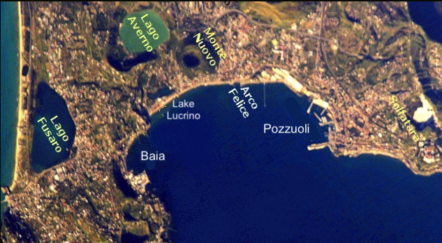 A Campi Flegrei műholdképe
