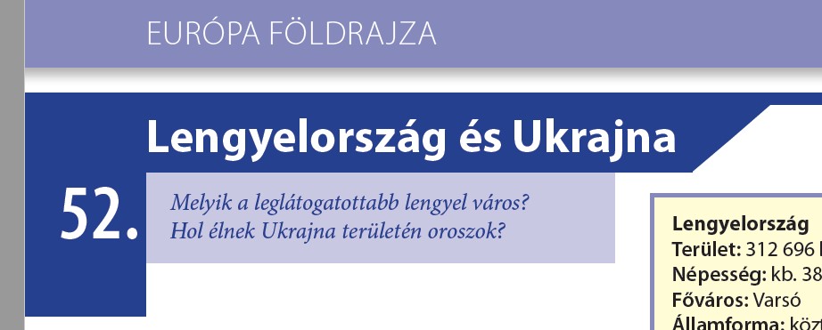 Így kezdődik az egyik új földrajztankönyv Lengyelországról és Ukrajnáról szóló fejezete