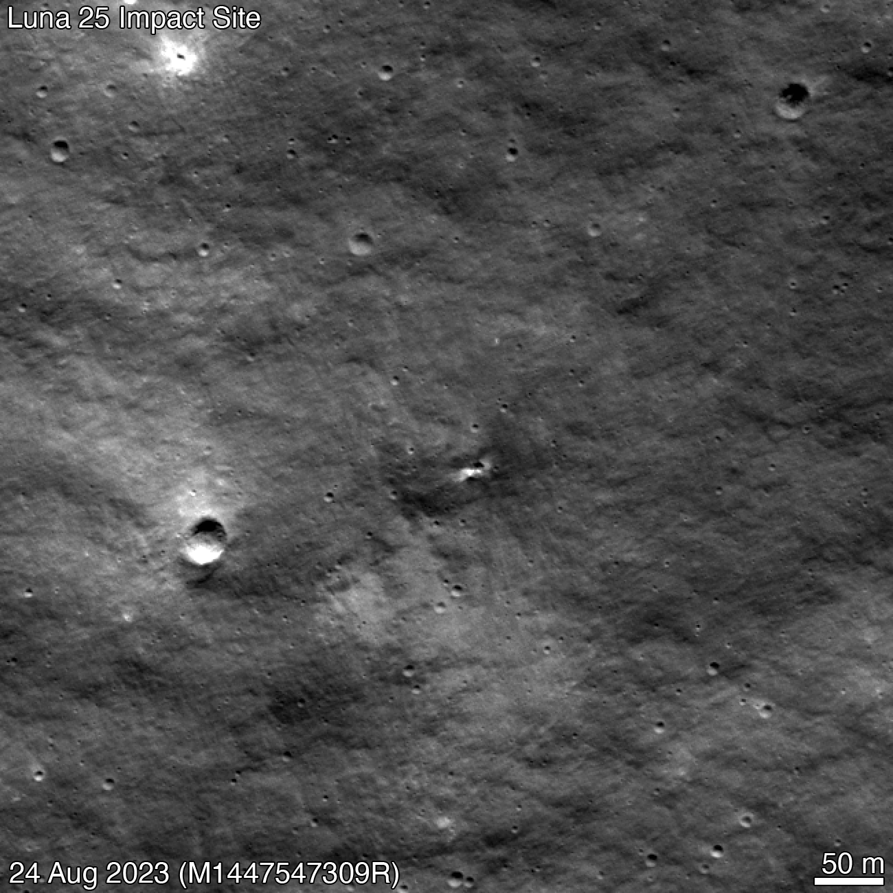 Tíz méter széles krátert hagytak maguk után az oroszok a Holdon