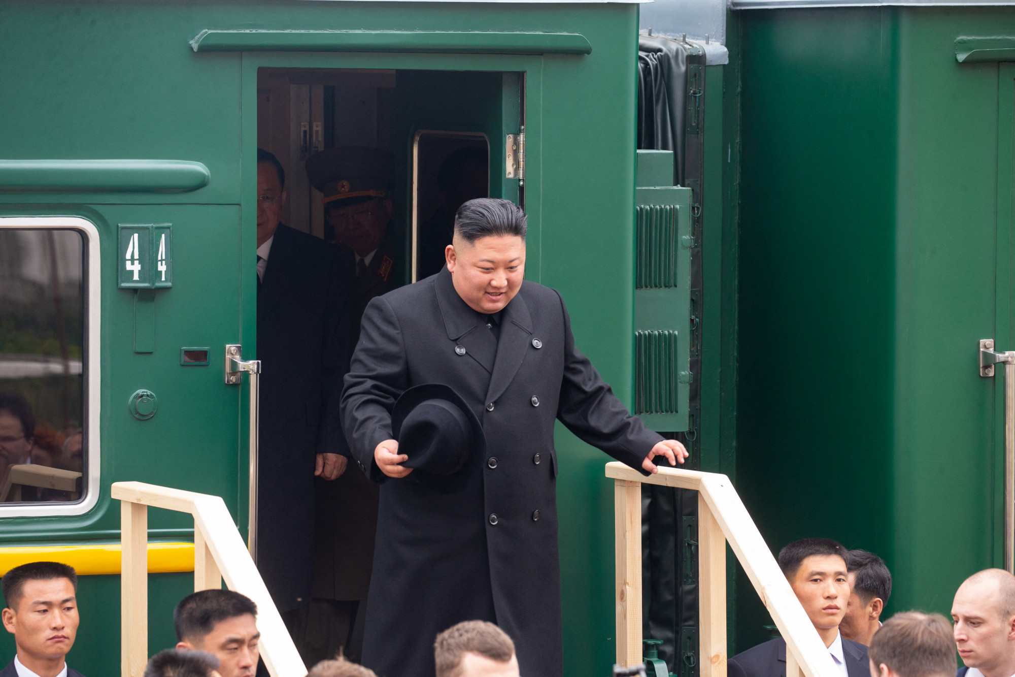Kim Dzsongun megérkezik Vlagyivosztokba 2019-ben