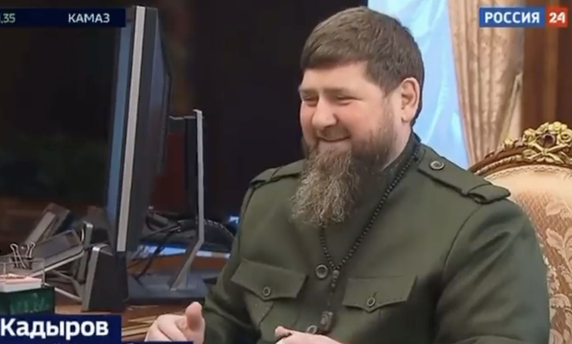 Egy videó szerint Kadirov annyira él, hogy még Putyinhoz is beugrott