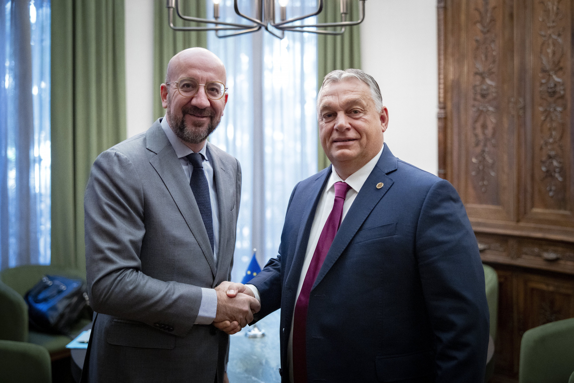 Charles Michel és Orbán Viktor 2023 október 5-én Granadában