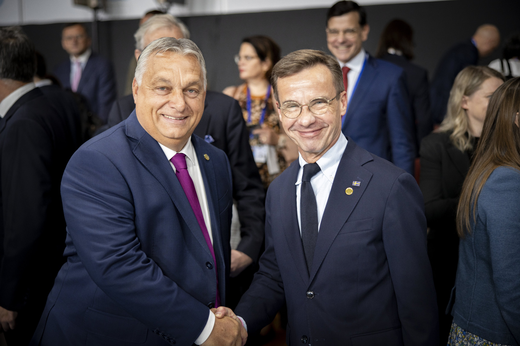 Orbán Viktor és Ulf Kristersson svéd miniszterelnök