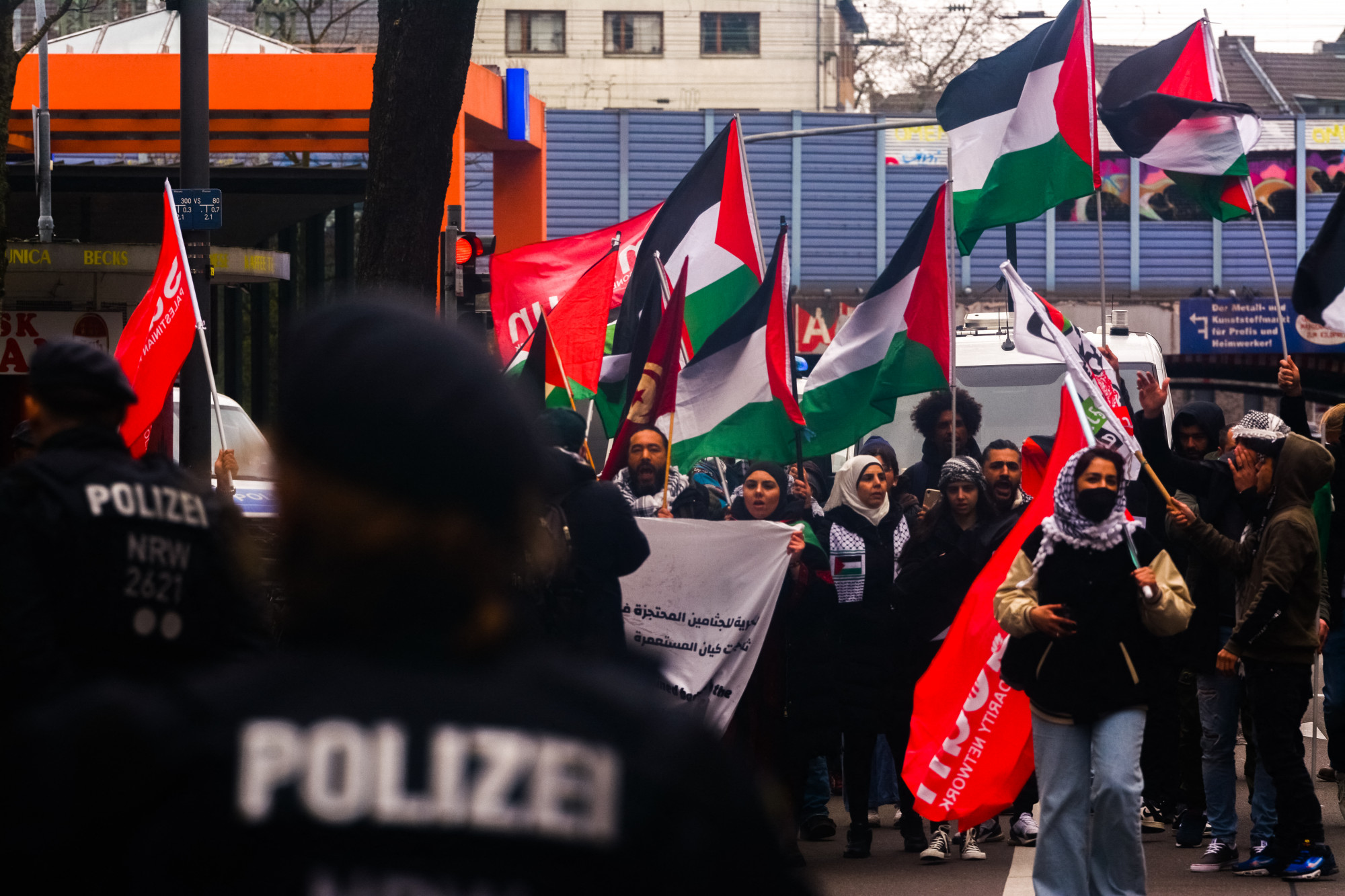 A berlini rendőrség betiltott egy palesztinbarát tüntetést