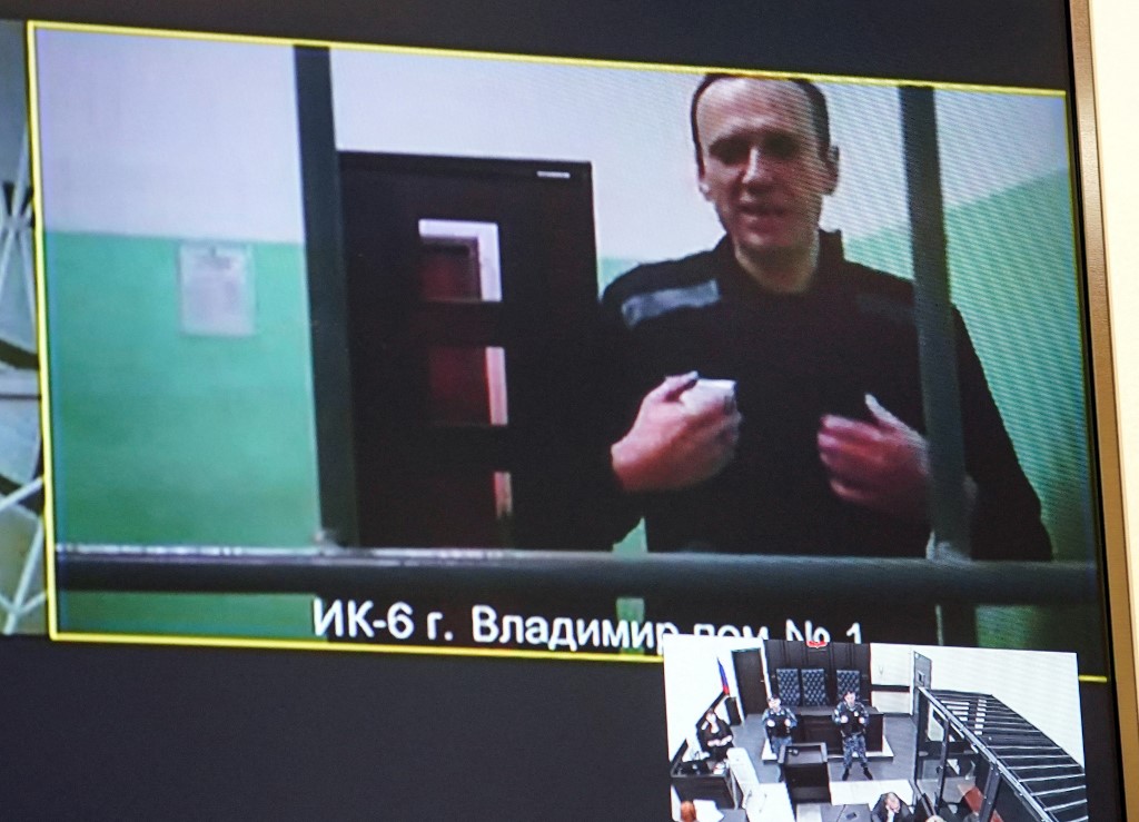 Videófelvétel Navalnijról a cellájában, 2023. szeptember 26-án.