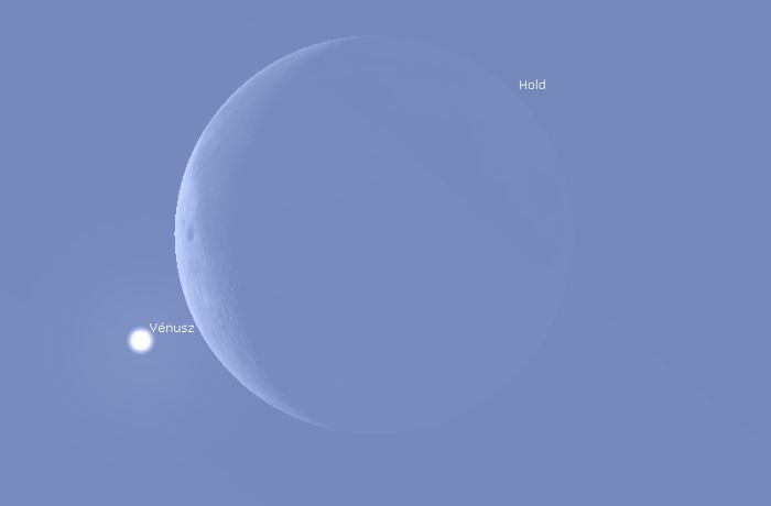 Csütörtök délelőtt a Hold bekebelezi a Vénuszt