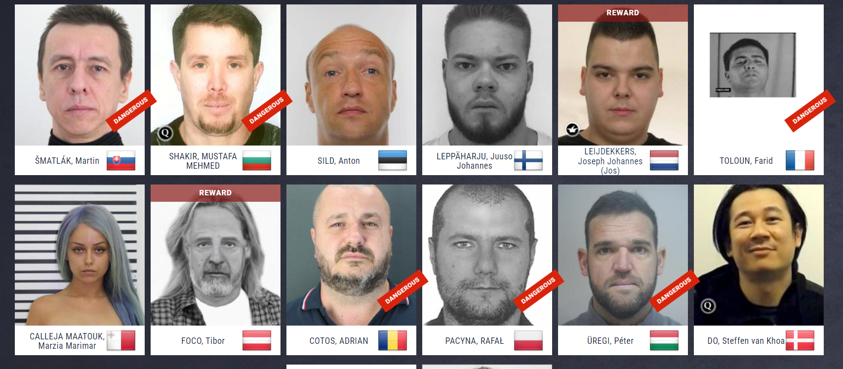 Három magyar fért be az Europol legkeresettebb bűnözői közé