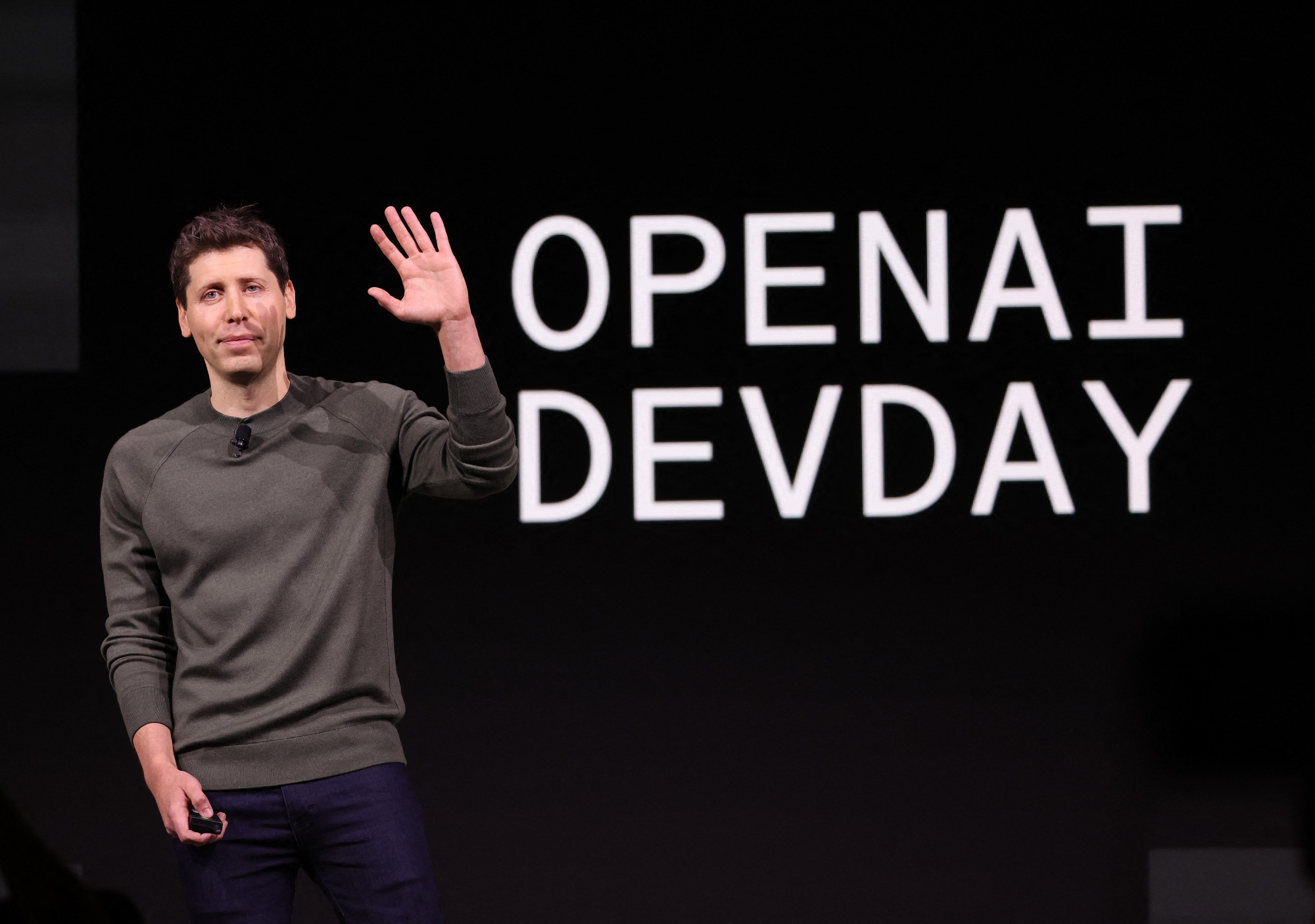 Sam Altman a 2023. november 6-i OpenAI DevDay eseményen, másfél héttel kirúgása előtt