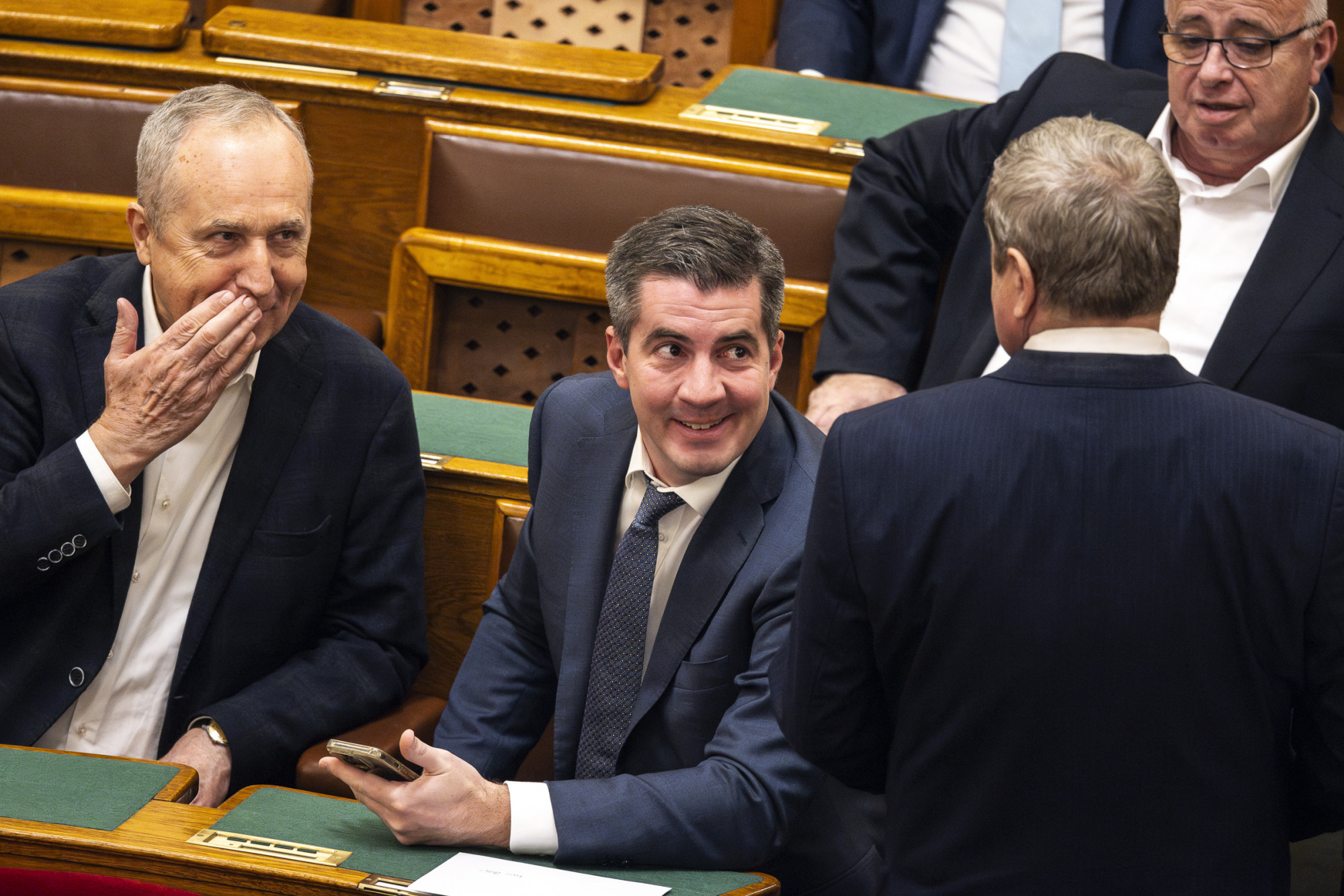 Kocsis Máté, a Fidesz szuverenitásvédelmi főfelelőse a parlamentben 2023 november 28-án