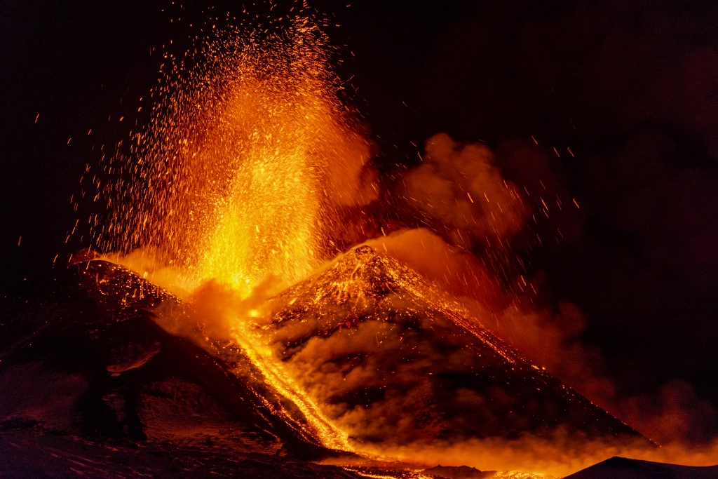 Az Etna kitörése 2023. december 1-jén