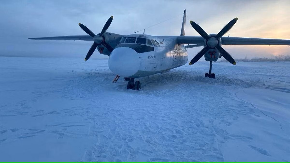 Véletlen egy befagyott folyón landolt egy utasszállító repülőgép Kelet-Szibériában