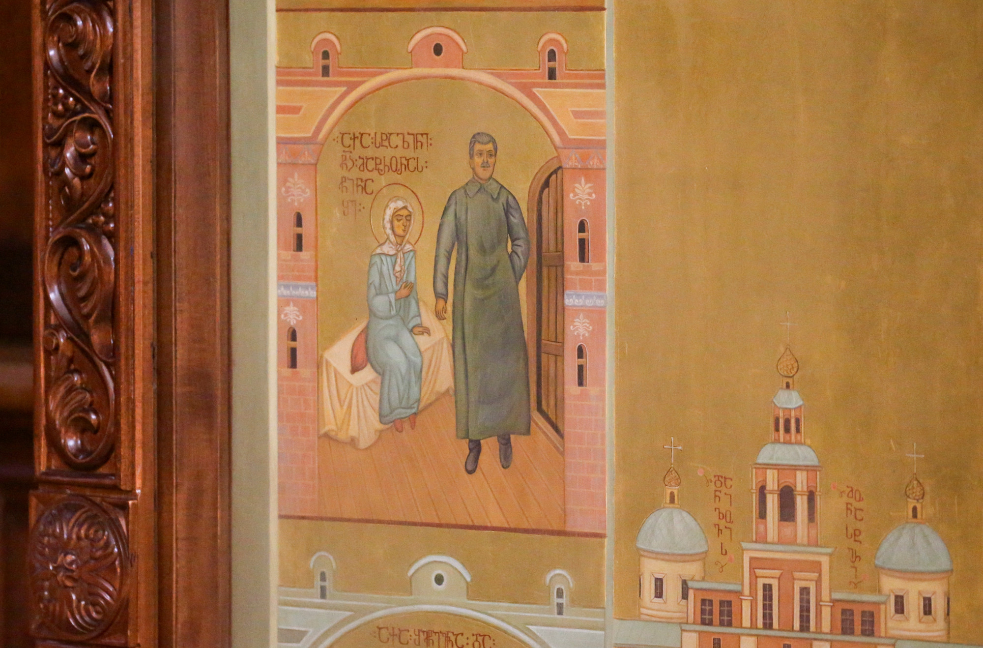 Eltávolították a Sztálint ábrázoló ikont a tbiliszi Szentháromság Katedrálisból