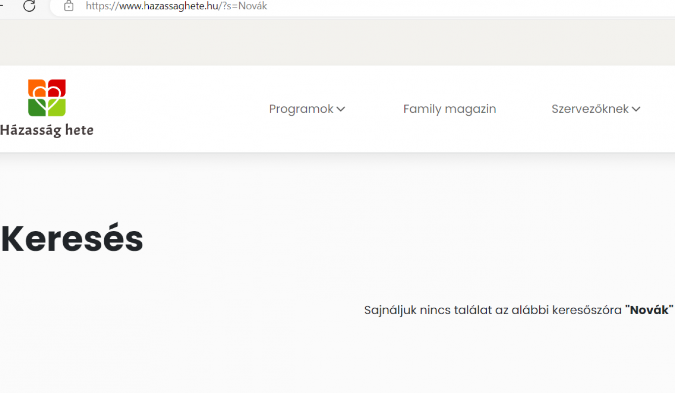 Eltüntették Novák Katalin nevét a Házasság hete hivatalos weboldaláról