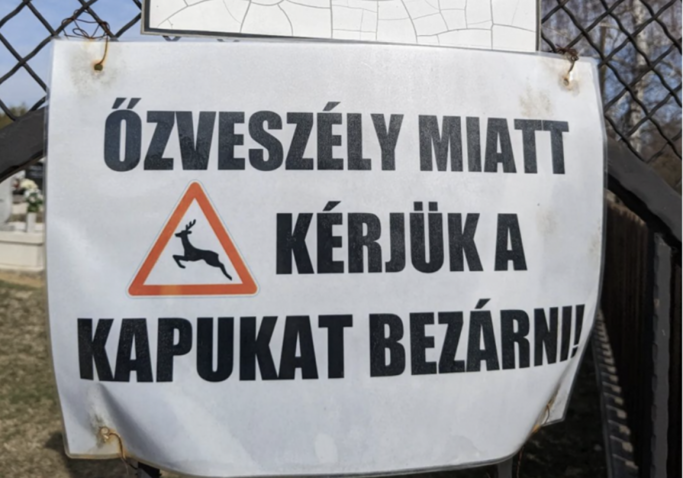 Mégsem mászkálnak a lakosokat terrorizáló, életveszélyes őzek Balkányban, bár az ország legviccesebb figyelmeztető táblája mintha erre utalna