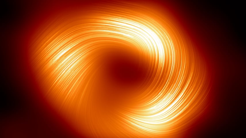 Káprázatos felvétel készült a galaxisunk központi fekete lyukát övező mágneses mezőkről