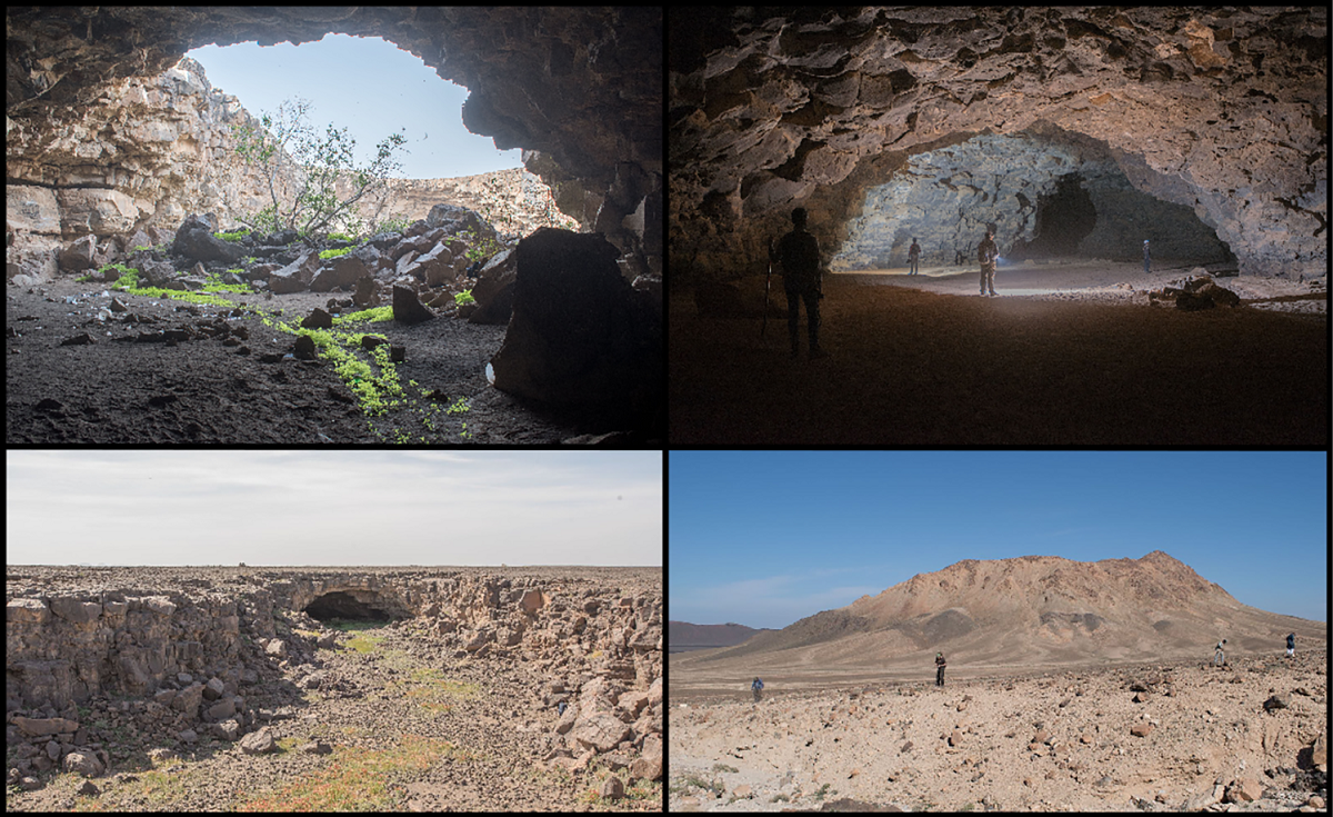 Az Umm Jirsan barlang és a lávacső belseje