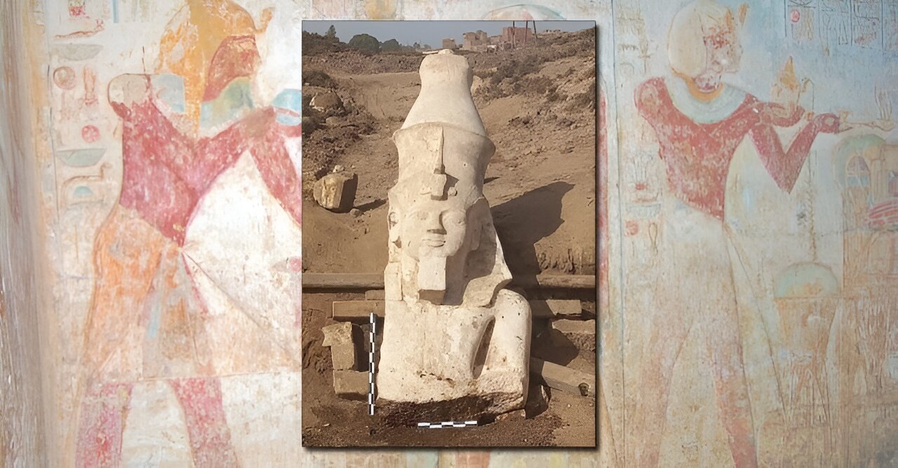 Közel 4 méter magas, II. Ramszeszt ábrázoló szoborra bukkantak az egyiptomi Hermopolisban