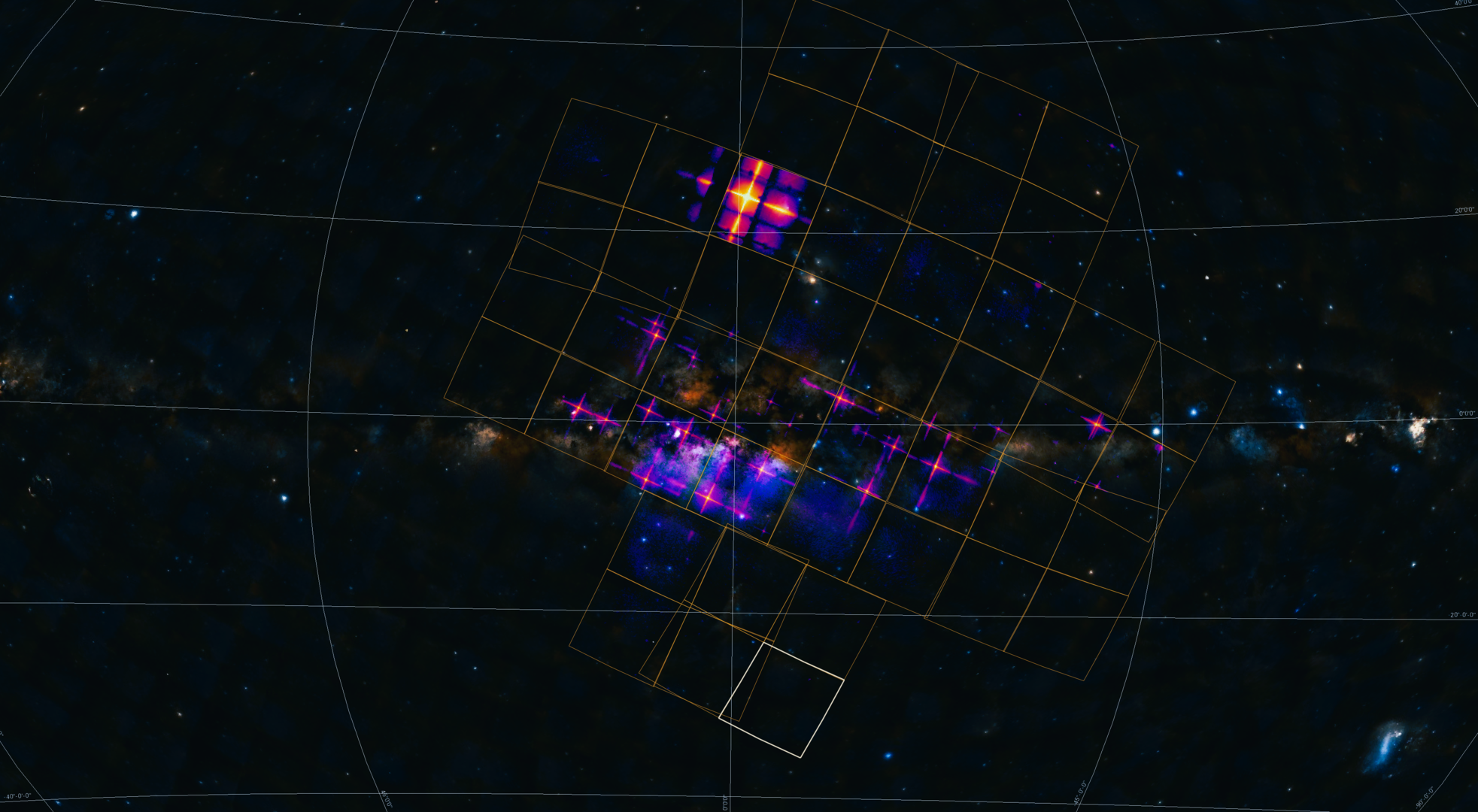 Az Einstein szonda WXT teleszkópjának röntgen-panorámaképe a Tejútrendszerről