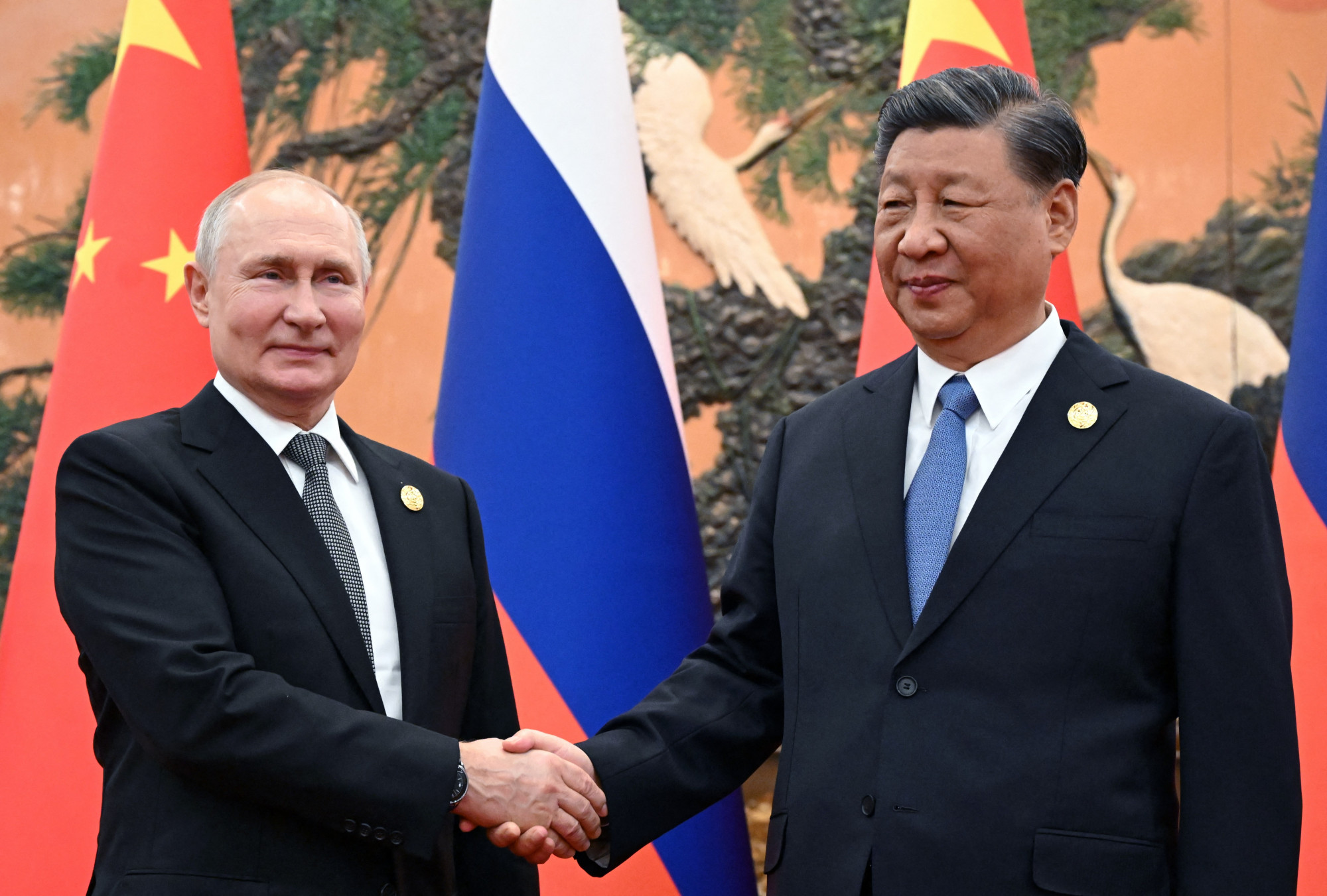 Putyin és Hszi Csin-Ping tavaly október találkozója Pekingben.