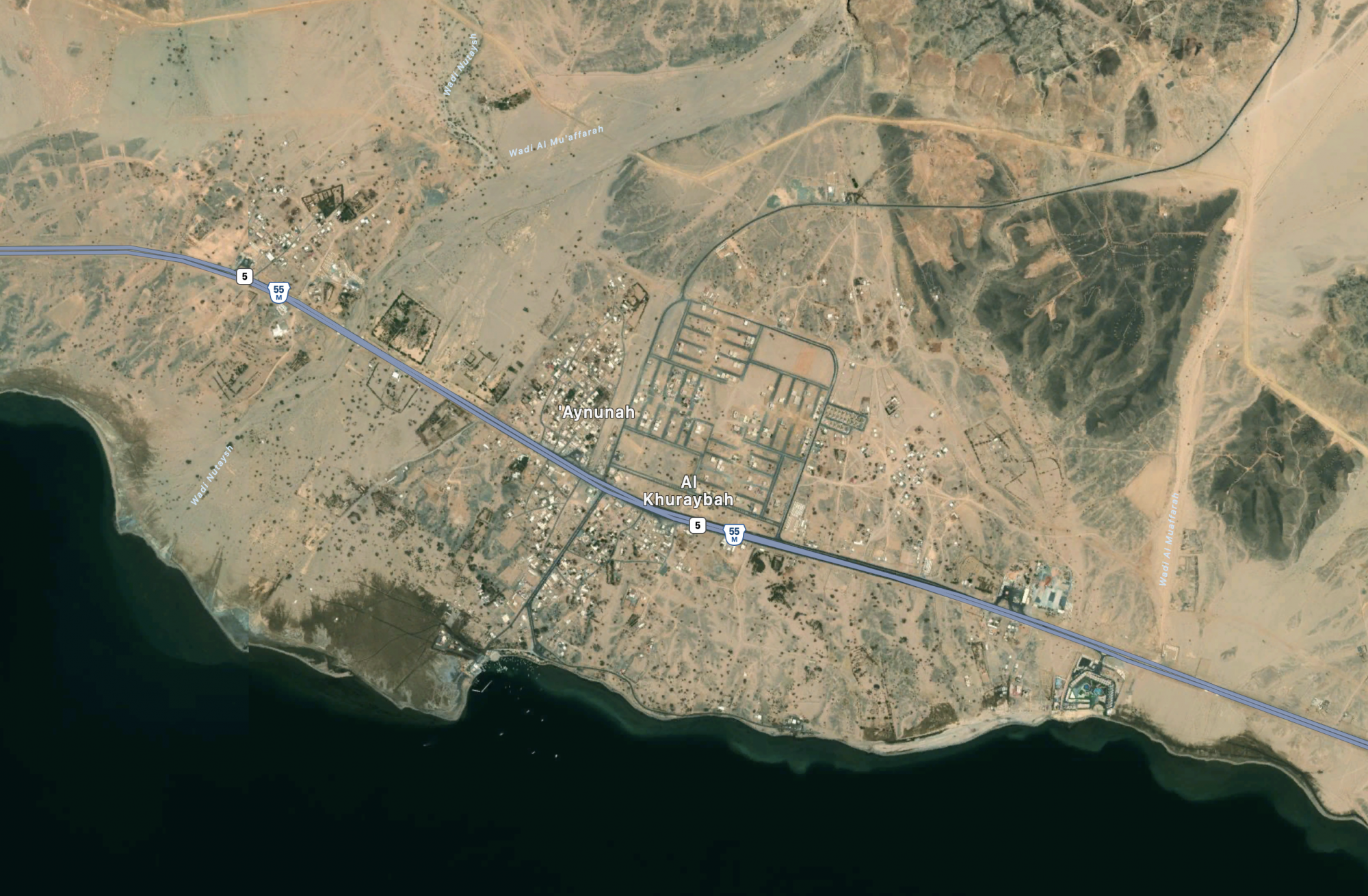 A The Line közelében található al-Khuraybah település a kitelepítés előtt